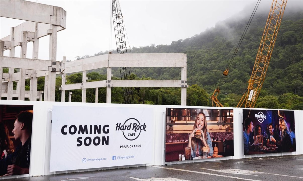 Hard Rock Cafe Praia Grande está em construção. Com previsão de abertura esse ano, será a primeira unidade com a marca na região e a sétima no País