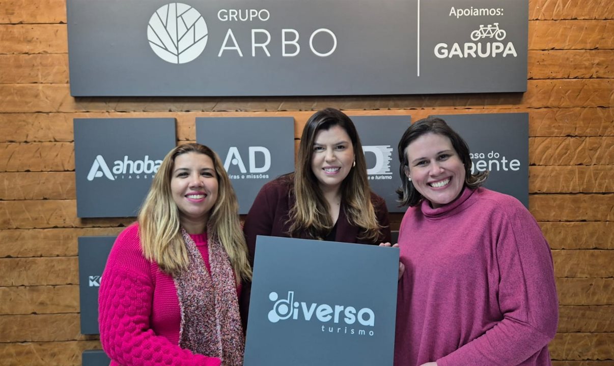 Samara Miranda, Mariana Azevedo e Rafaela Delavale, da Diversa Turismo