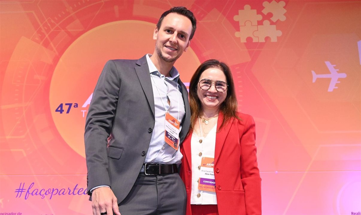 Bruno Waltrick, presidente da Abav-SP | Aviesp, e Ana Carolina Medeiros, presidente da Abav Nacional