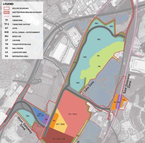 Localização do futuro parque da Universal no Reino Unido
