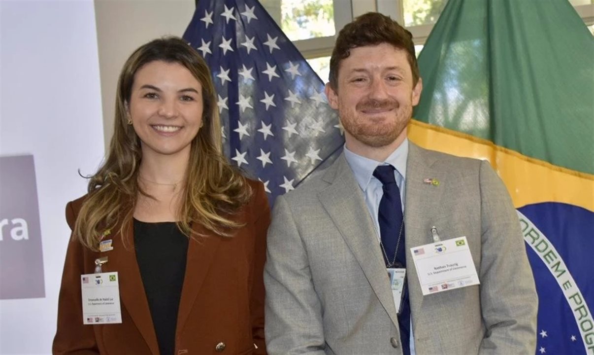 Emanuelle de Nadal e Nathan Traurig, do Consulado dos EUA em São Paulo, responsáveis pela criação do novo evento