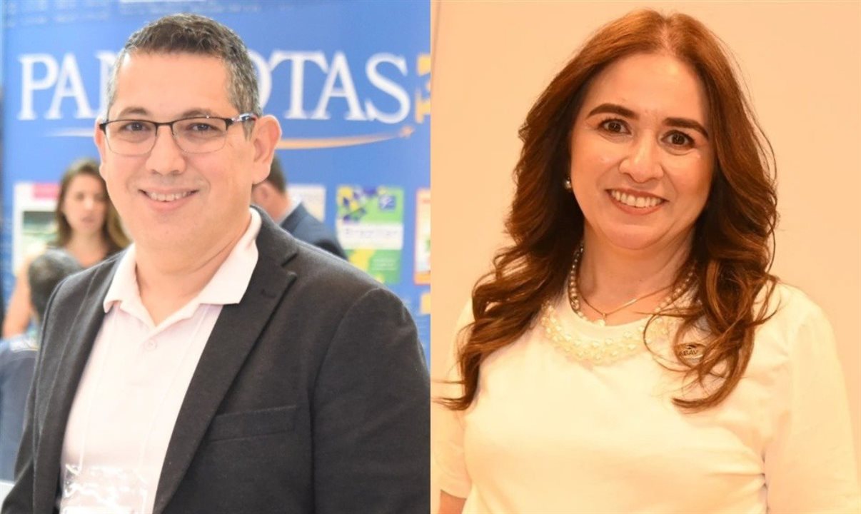 Fabiano Camargo, presidente do Conselho da Braztoa, e Ana Carolina Medeiros, presidente da Abav Nacional