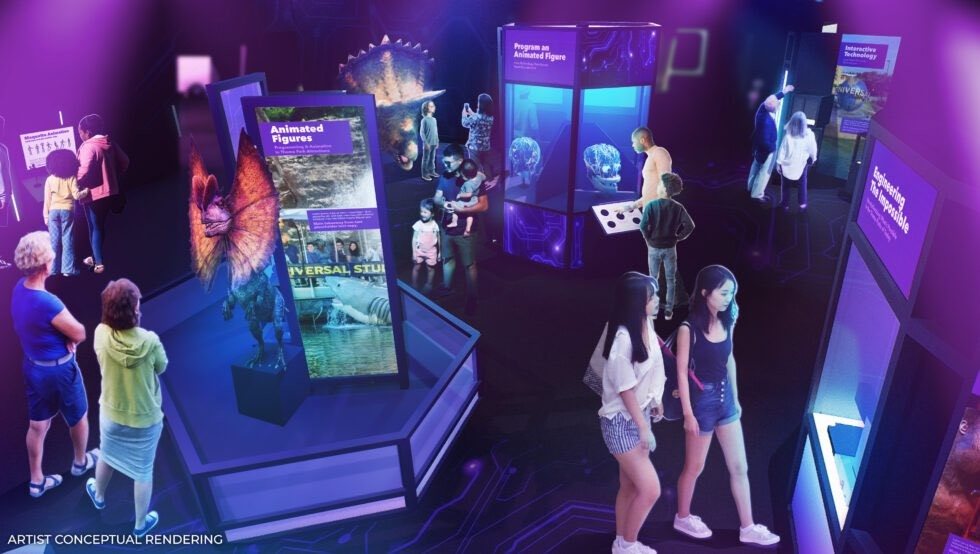 Mostra será uma das maiores já produzidas internamente pelo instituto, com 1.670 metros quadrados, oito galerias temáticas, 25 experiências interativas e mais de 100 artefatos originais de atrações dos parques da Universal ao redor do mundo