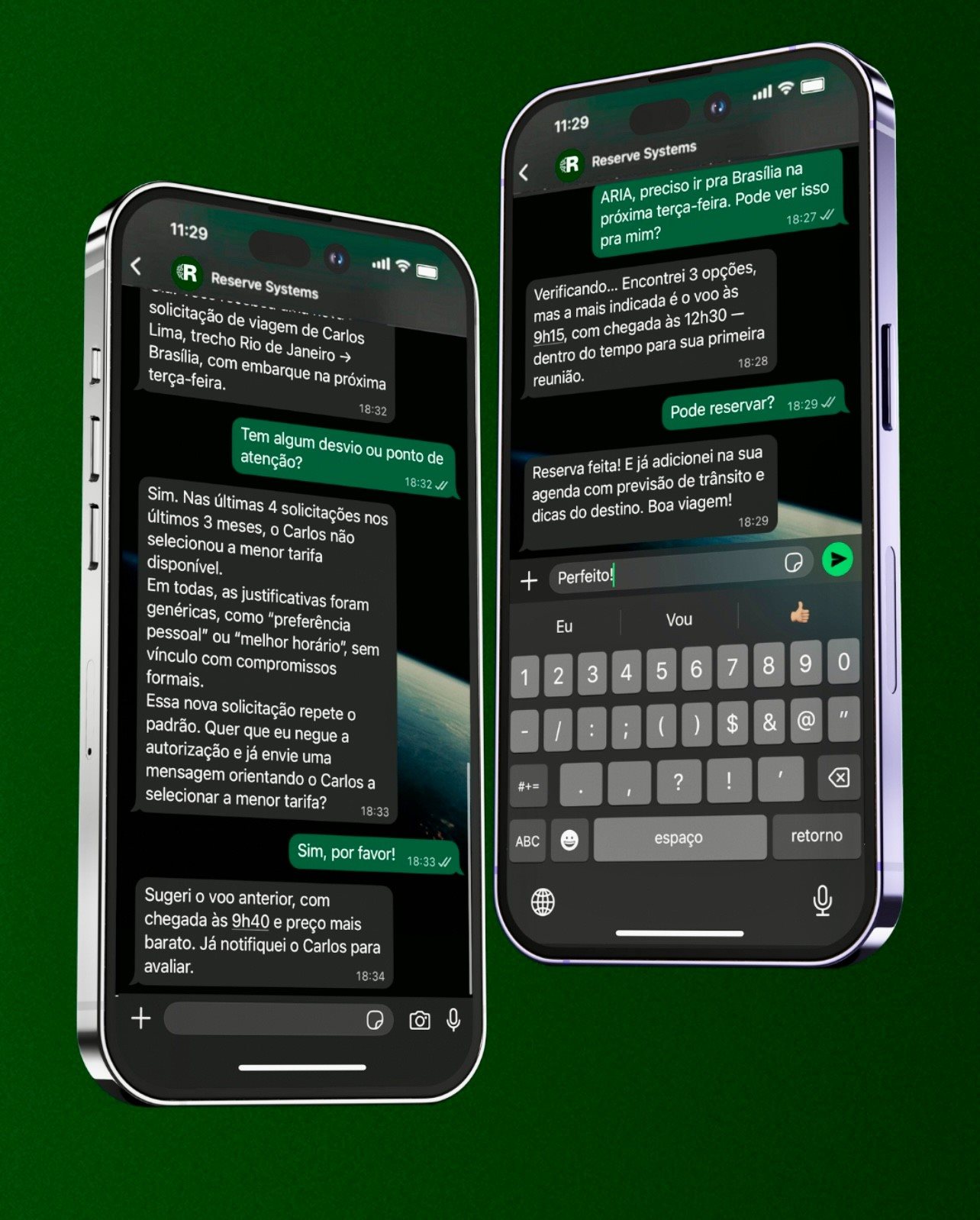 Assistente Reserve de Inteligência Artificial conversa com o usuário em linguagem natural