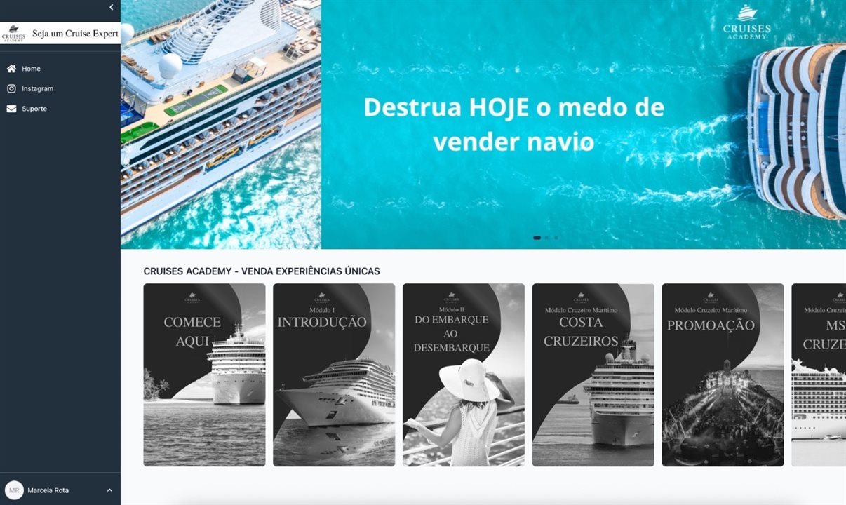 A Cruises Academy é uma plataforma de capacitação voltada exclusivamente para agentes de viagens que desejam se especializar na venda de cruzeiros marítimos, fluviais e de expedição