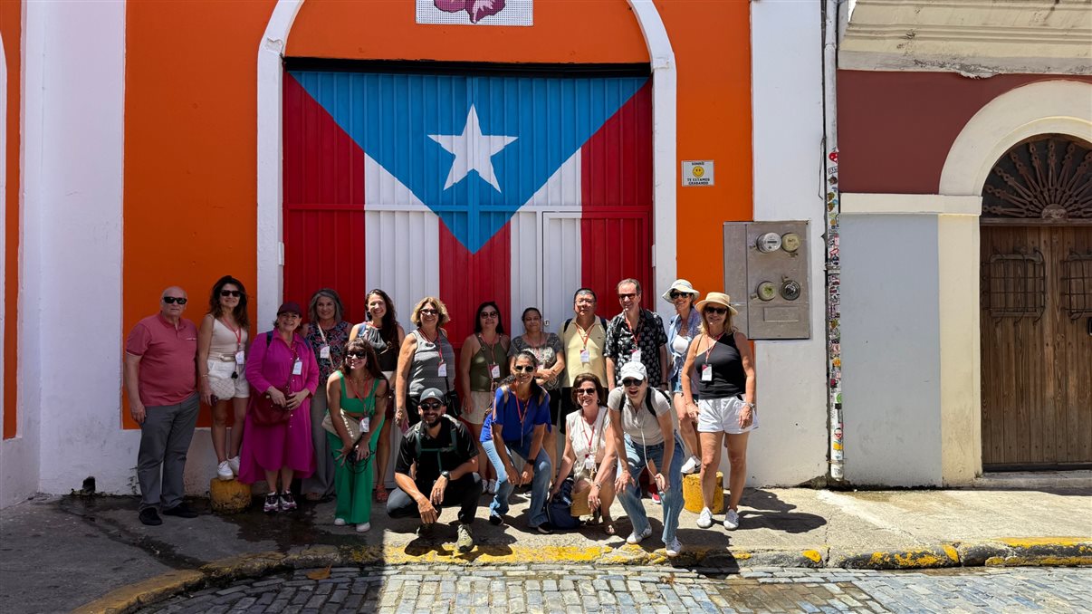 As construções coloridas do centro histórico