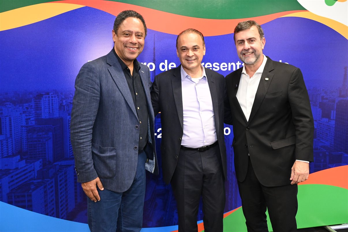 Bruno Reis, Ana Paula Jacques e Marcelo Freixo, da Embratur