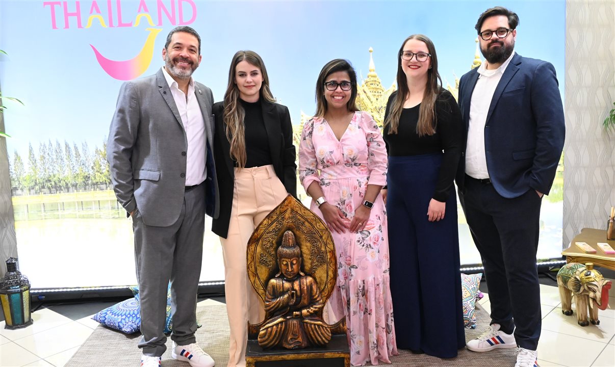 Jorge Souza, Julia Ramos, Juliana Ribeiro, Gracielle Ribeiro e Rodrigo Andrade, da Orinter