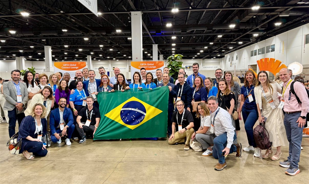 Parte da delegação brasileira na GBTA Convention 2025, em Denver