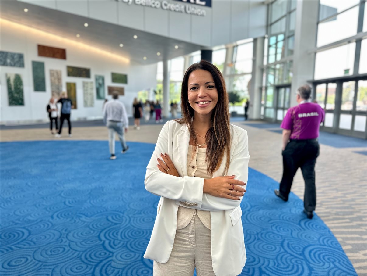Delegação Flytour Business Travel com clientes: Andrea Avelleda (FBT), Manuela Bernardes (FBT), Aline Rodrigues (TV Globo), Daniele Sebastiani (BTG Pactual), Renata Ribeiro (UNDP), Erika Alkimim (FBT), Alex Santana (Lenovo) e Viviane Lucena (PWC Brasil)
