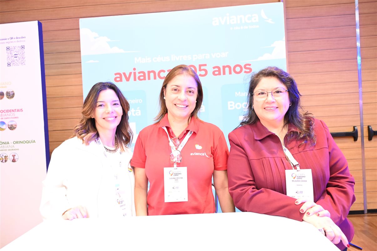 Osmar Maduro, da Interamerican, Marina Gonzalez, de Neuquén, e Raquel Queiroz, da Interamerican