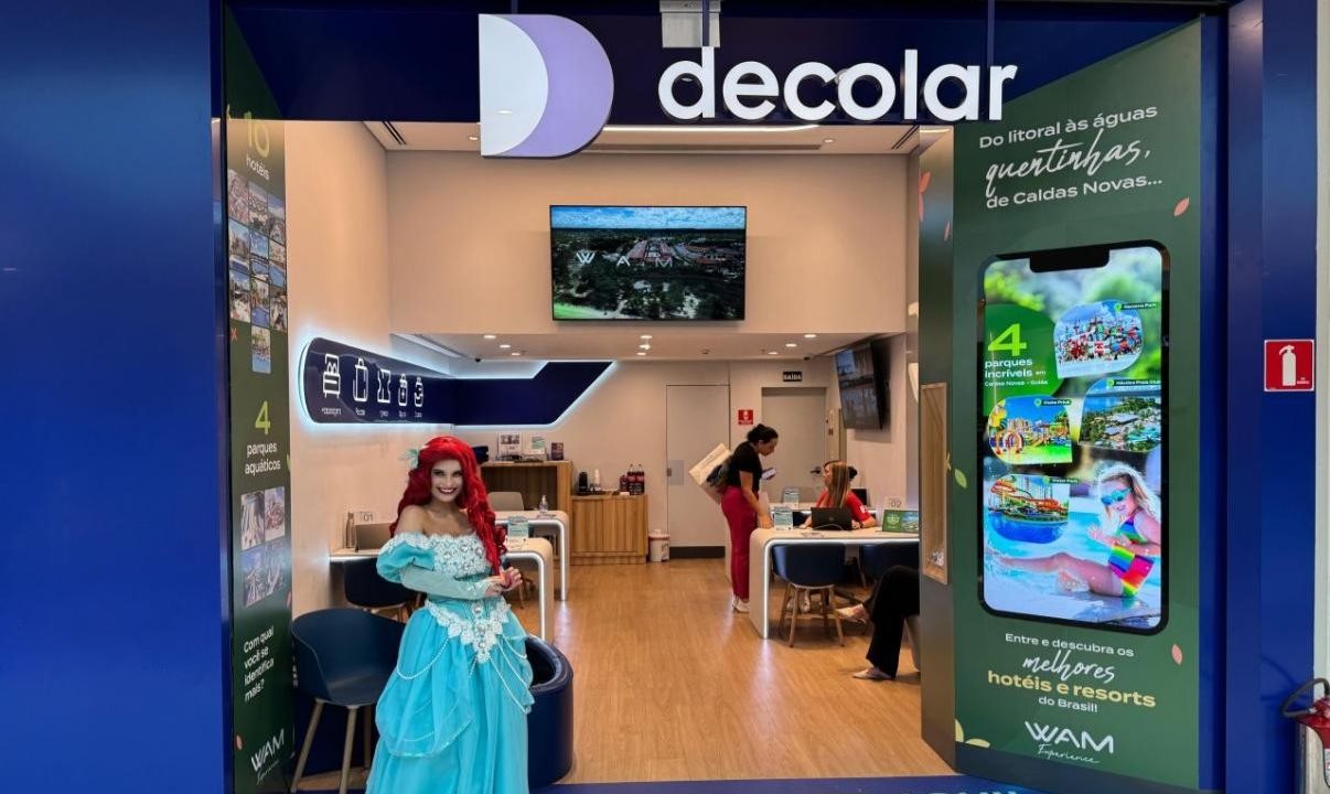 No Diamond Mall, em Belo Horizonte, a ativação conta com fachada totalmente adesivada e comunicação dedicada aos produtos da WAM Experience