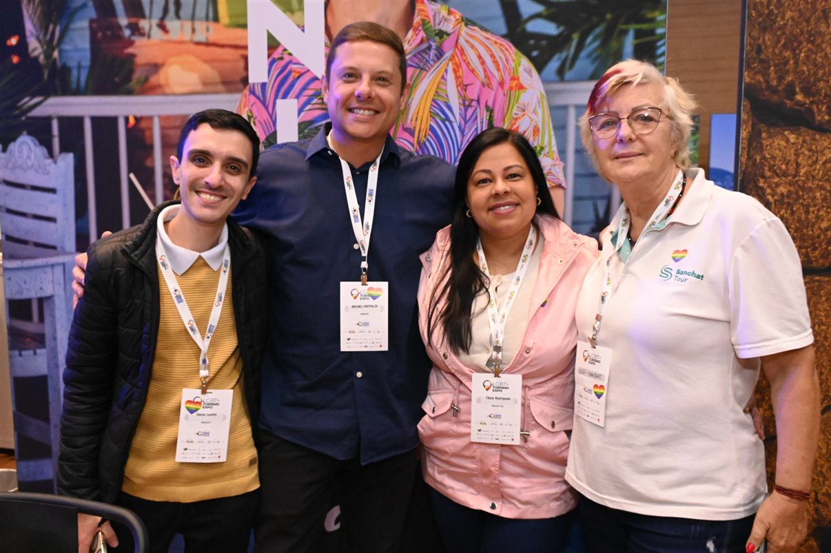 Danielly Aguiar, da Empetur, e Alex Bernardes, da LGBT+ Turismo Expo