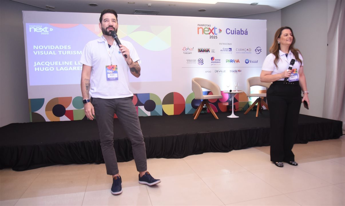 Hugo Lagares e Jacqueline Ledo apresentaram os diferenciais da Visual Turismo