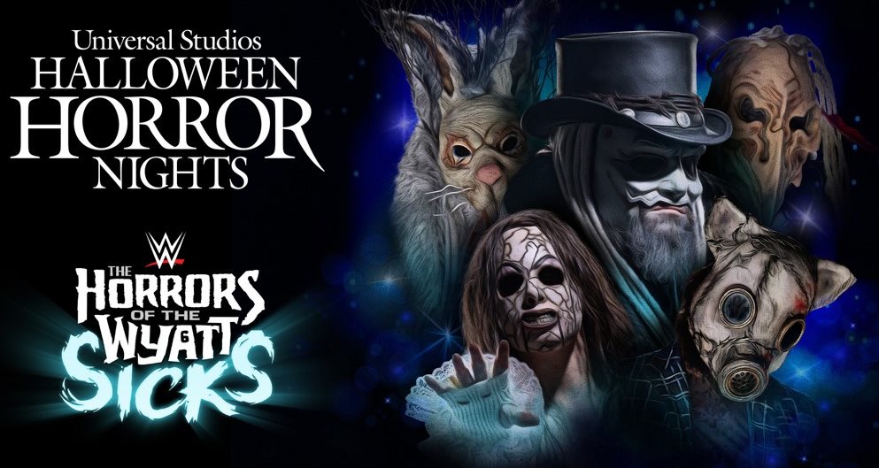 Os visitantes estarão imersos no mundo da WWE na casa mal-assombrada WWE Presents: The Horrors of The Wyatt Sicks, no Universal Orlando Resort e no Universal Studios Hollywood, onde enfrentarão o Tio Howdy