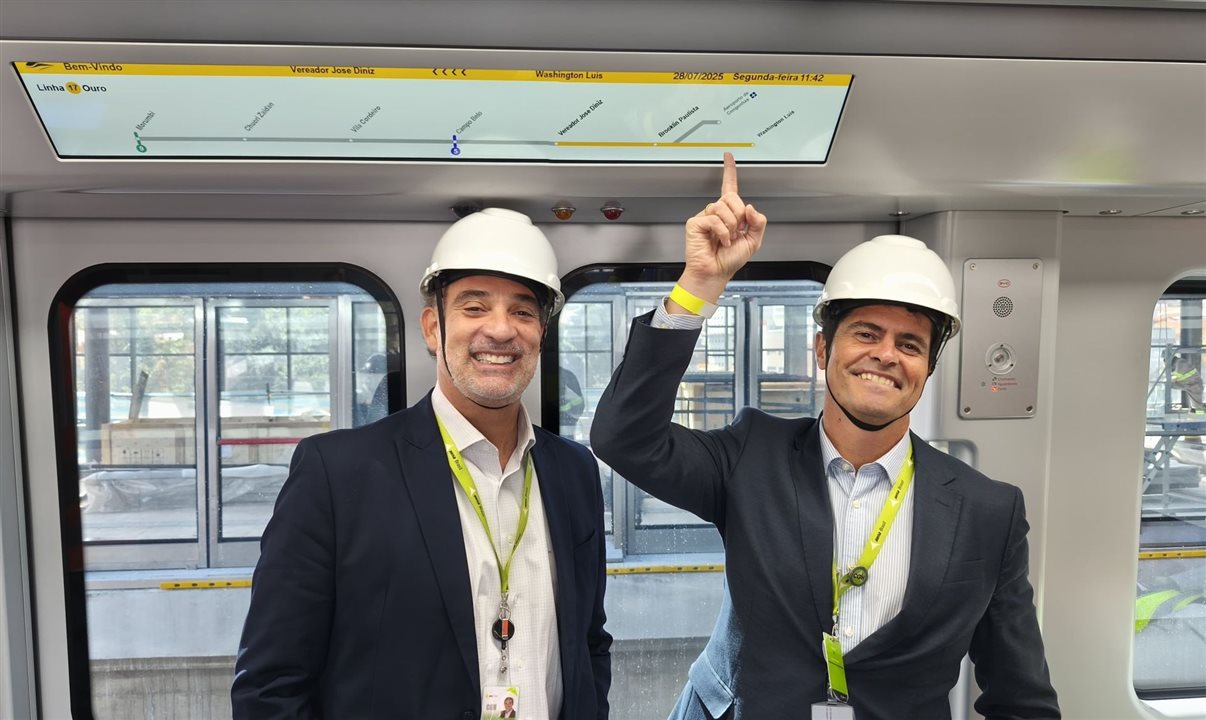 Kleber Meira, CEO do Aeroporto de Congonhas, e Santiago Yus, presidente da Aena Brasil