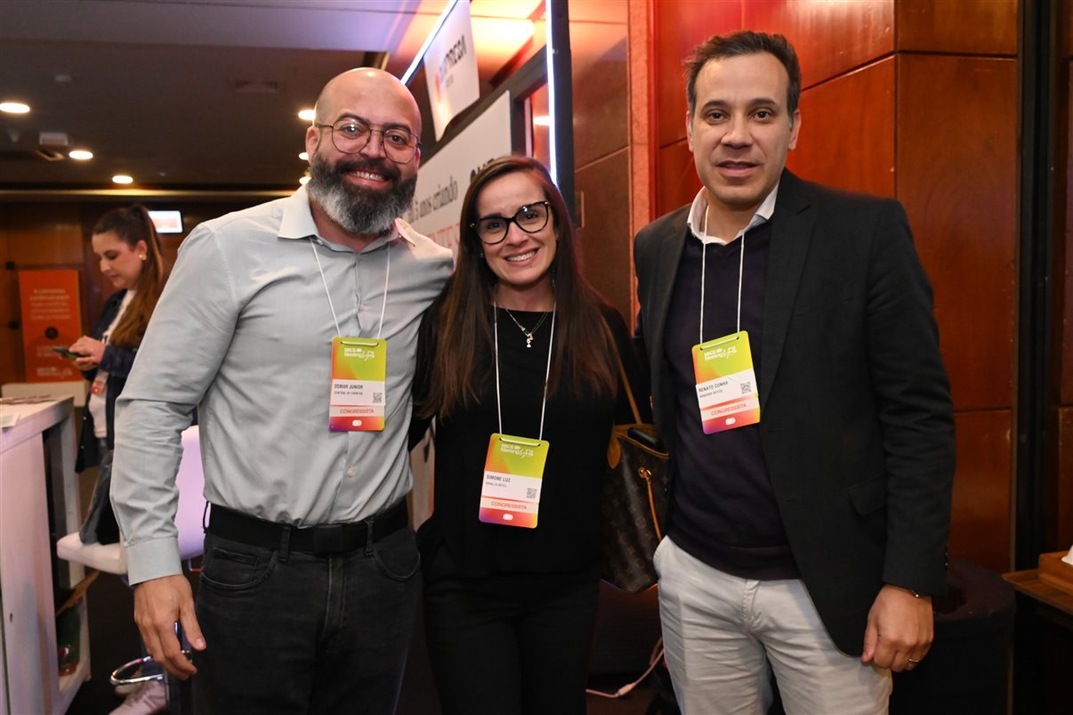 Edu Murad, da 3Sixty, com Beatriz Van Erven e Bruno Scorzo, da Inovents