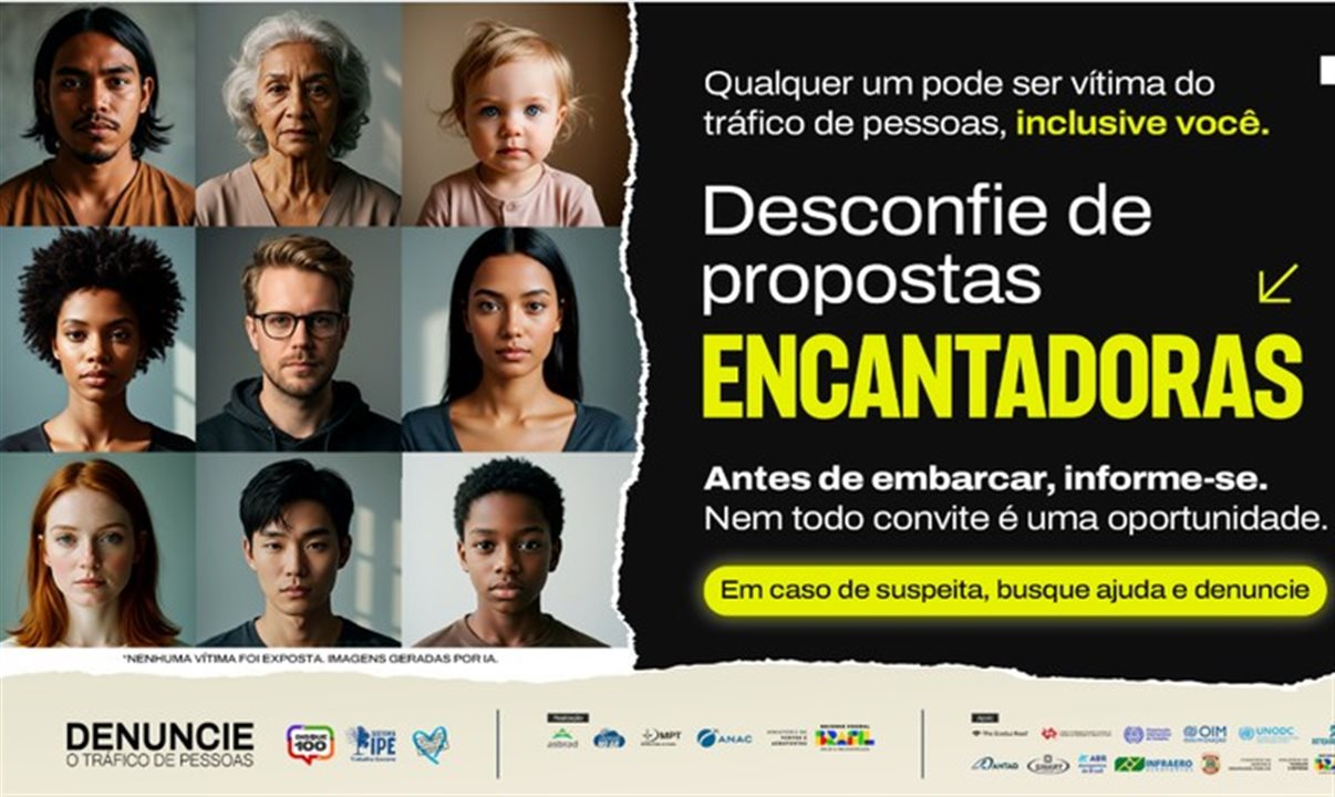 As peças da campanha estão sendo exibidas em aeroportos e nas redes sociais da Anac, MPT e Asbrad