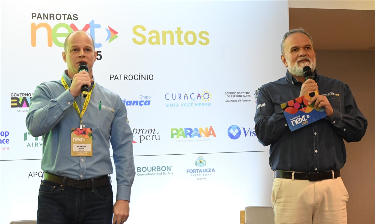 José Guilherme Alcorta, CEO da PANROTAS, e Artur Luiz Andrade, CCO e editor-chefe da PANROTAS