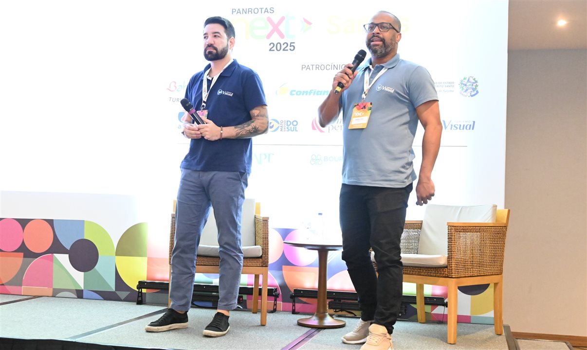 Hugo Lagares, diretor da Visual Turismo, e Mauricio Anias, gerente comercial
