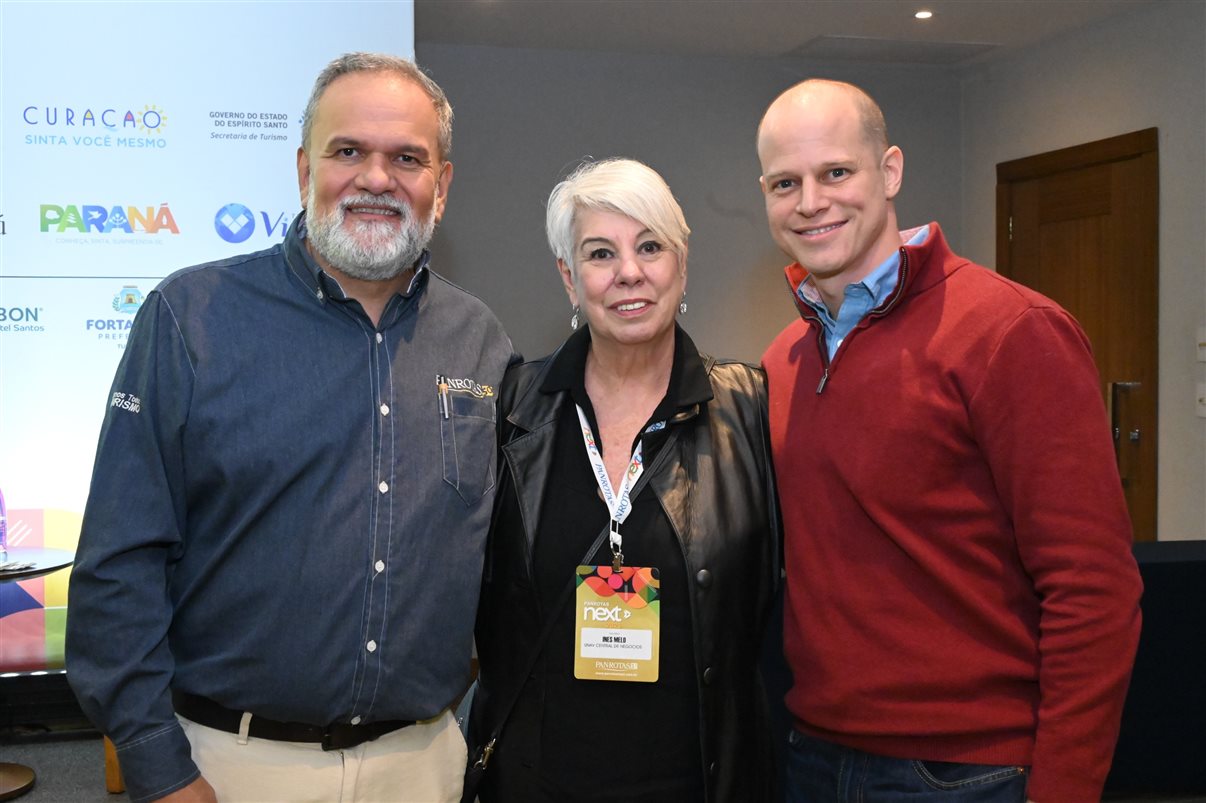 Hugo Lagares, Mauricio Anias e Luciano Sansoni, da Visual Turismo