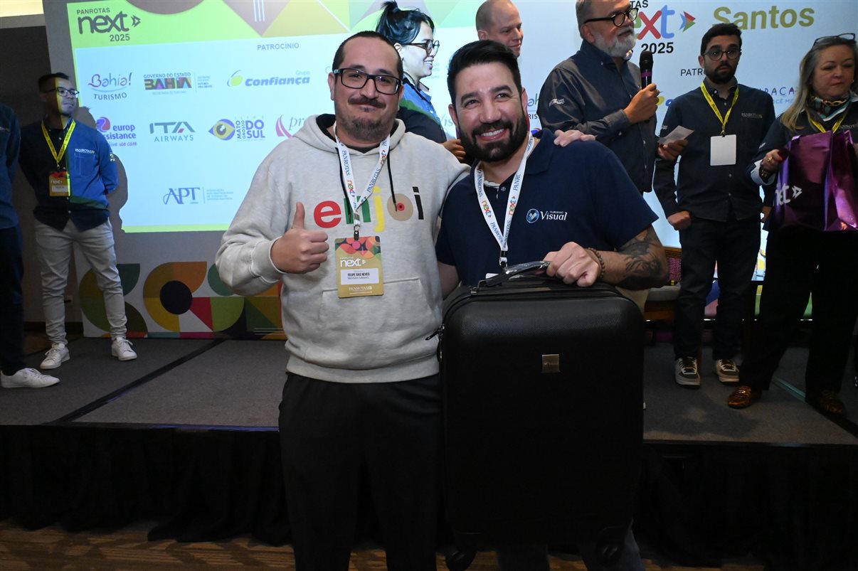 Hugo Lagares, Mauricio Anias e Luciano Sansoni, da Visual Turismo