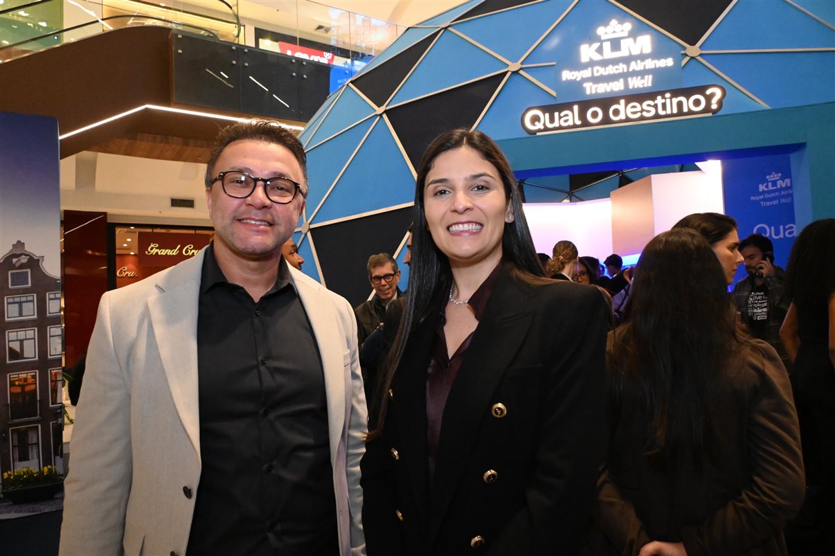 Convidados chegam na ação imersiva da KLM no Shopping Villa Lobos