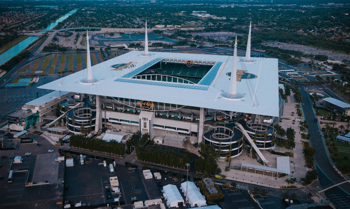 Estádio Hard Rock, em Miami, será um dos a receber os jogos da Copa do Mundo 2026
