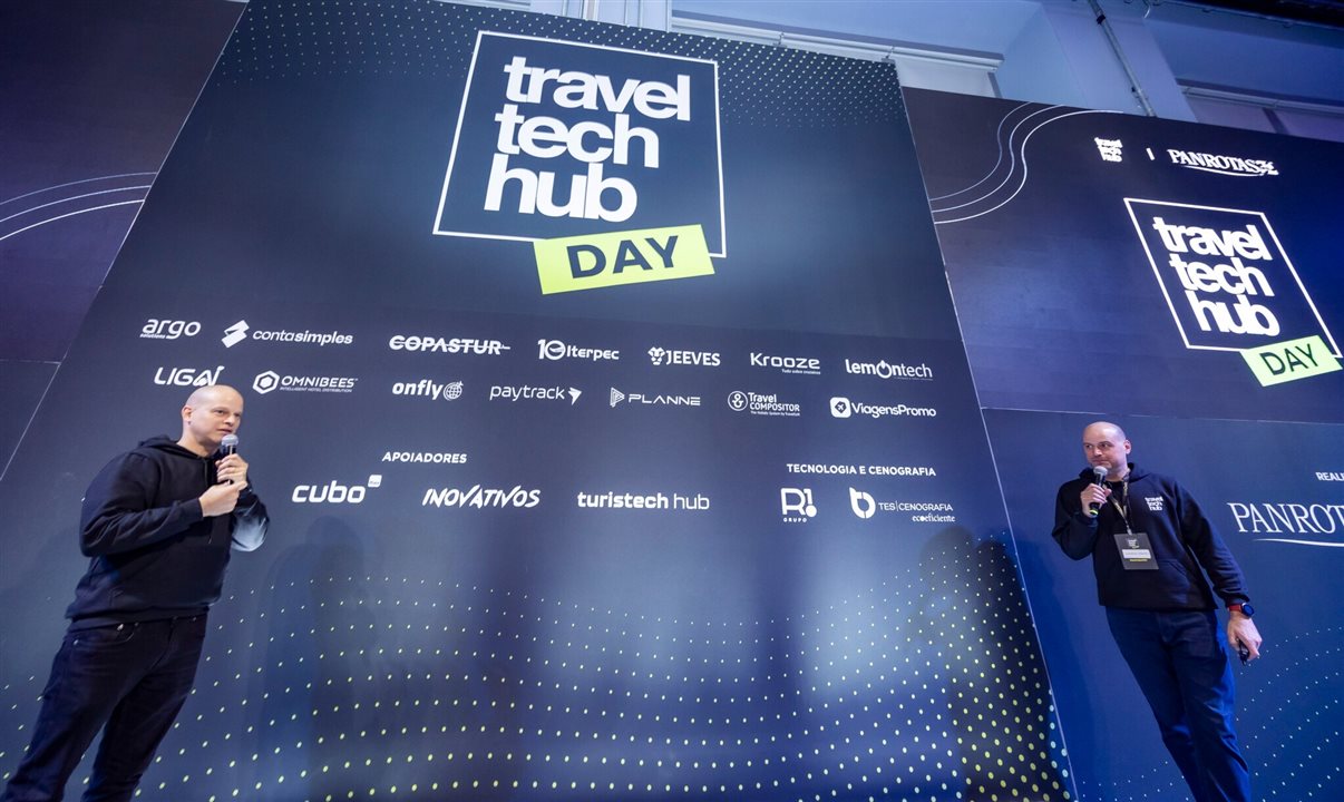 José Guilherme Alcorta, da PANROTAS, e Alexandre Cordeiro, da Travel Tech Hub