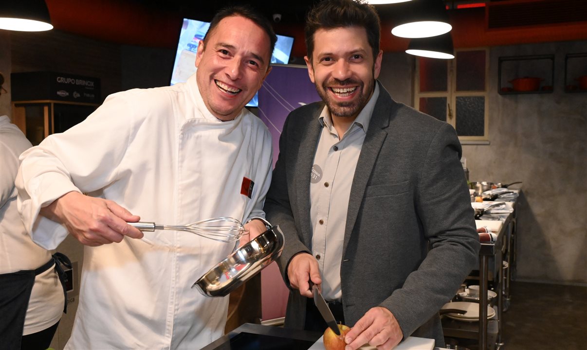Ernesto Airosa, da Air Canada, e João Pin, da Ancoradouro