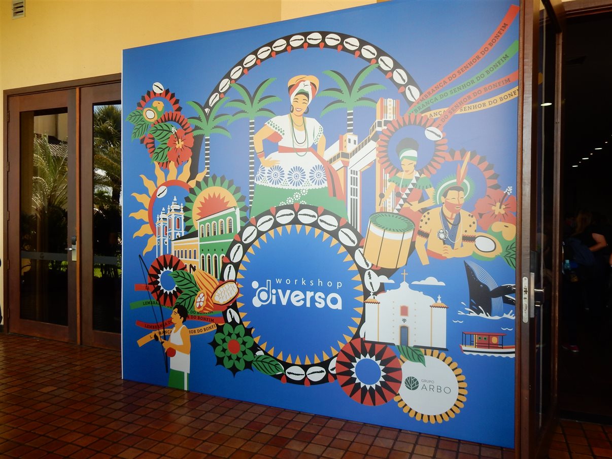 Arnaldo Franken, da Diversa, Lilian Santos, do Vila Galé Marés, Célio Fernandes, do Vila Galé Marés, Pedro Gramacho, da Setur-BA, e Vitor Bauab, da B2Live