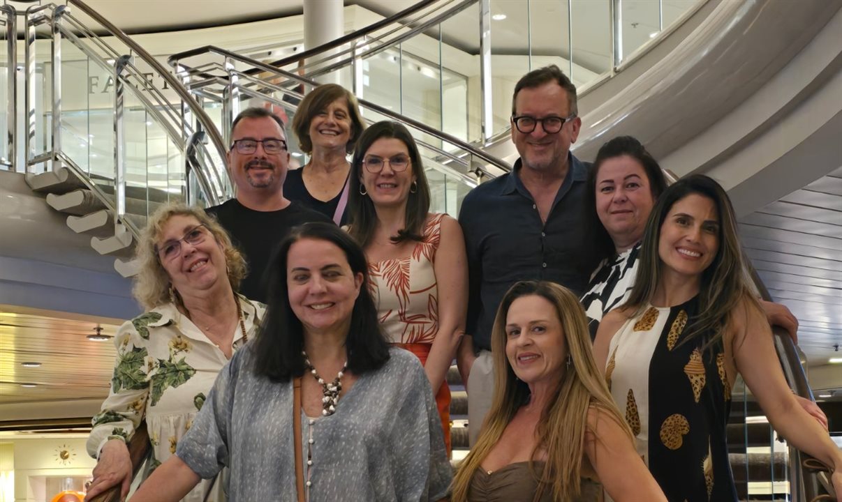 Agentes de viagens a bordo do Crystal Symphony