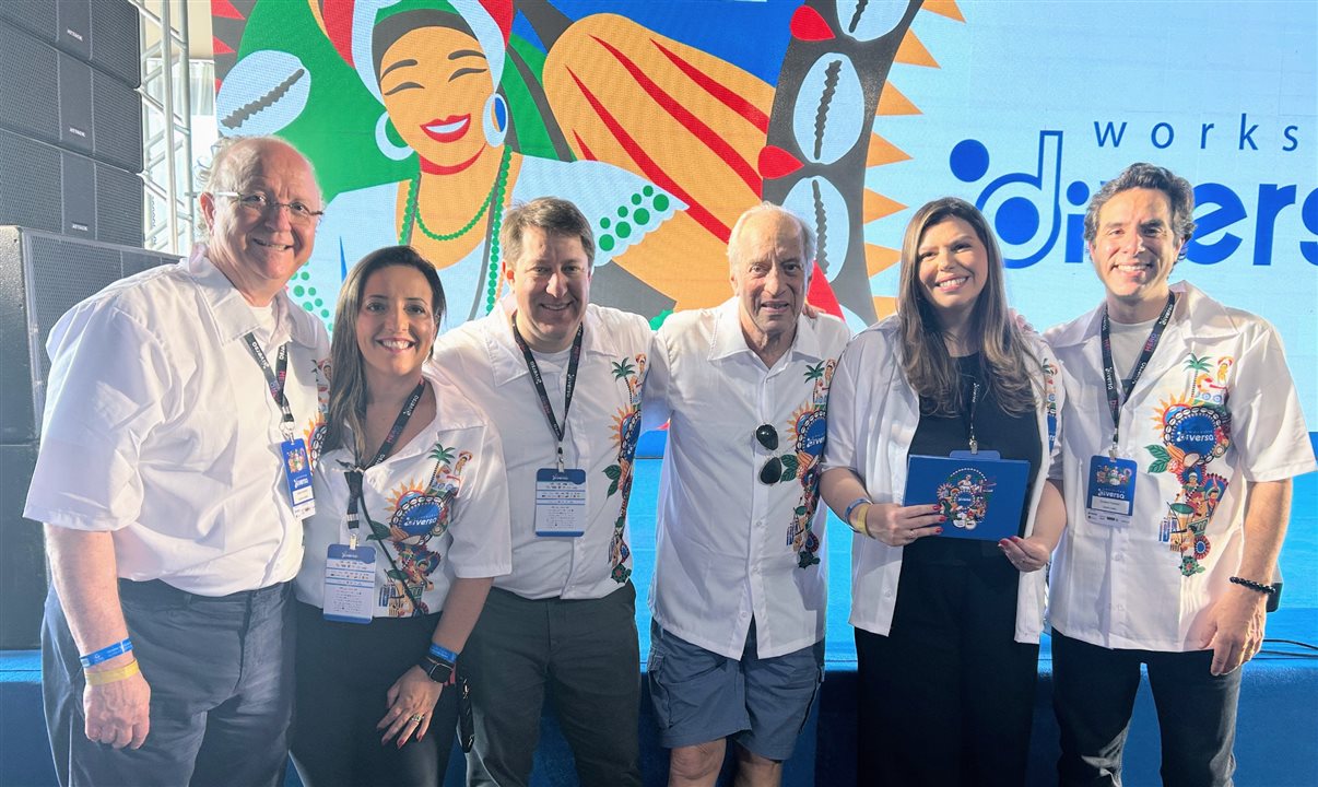 James Giacomini, Adriana Fredericce, Charles Franken, Arnaldo Franken, Mariana Azevedo e Gustavo Franken, da Diversa