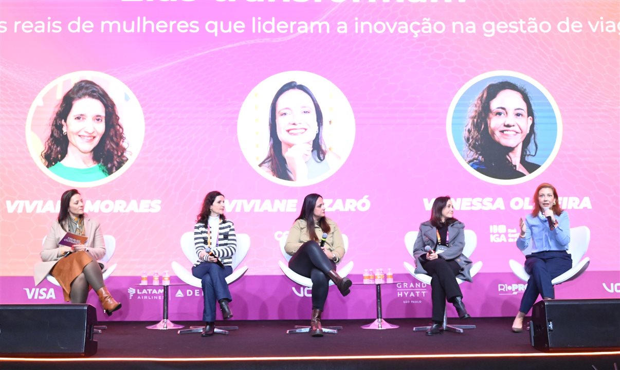 Luana Nogueira (Alagev), Viviane Moraes (McDonald’s), Viviane Dizaró (Cogna), Vanessa Oliveira (IGA) e Thaís Meirelles (XP Inc)