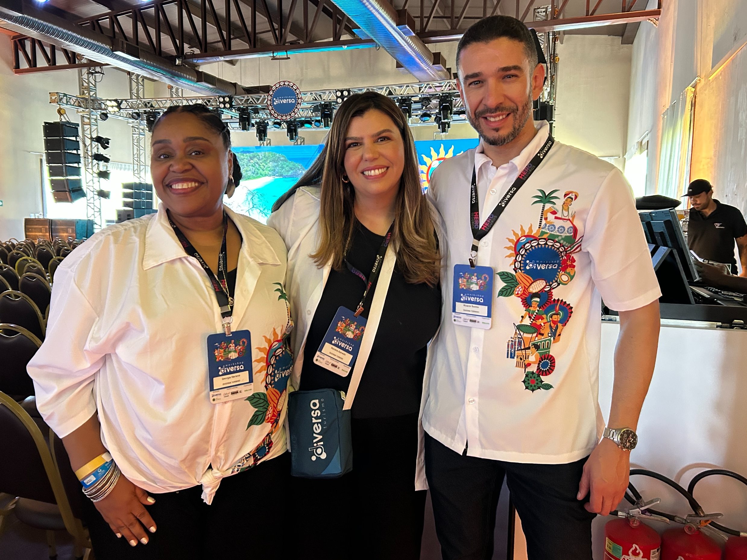 Georgia Mariano, Mariana Azevedo e Ricardo Santos, da Diversa