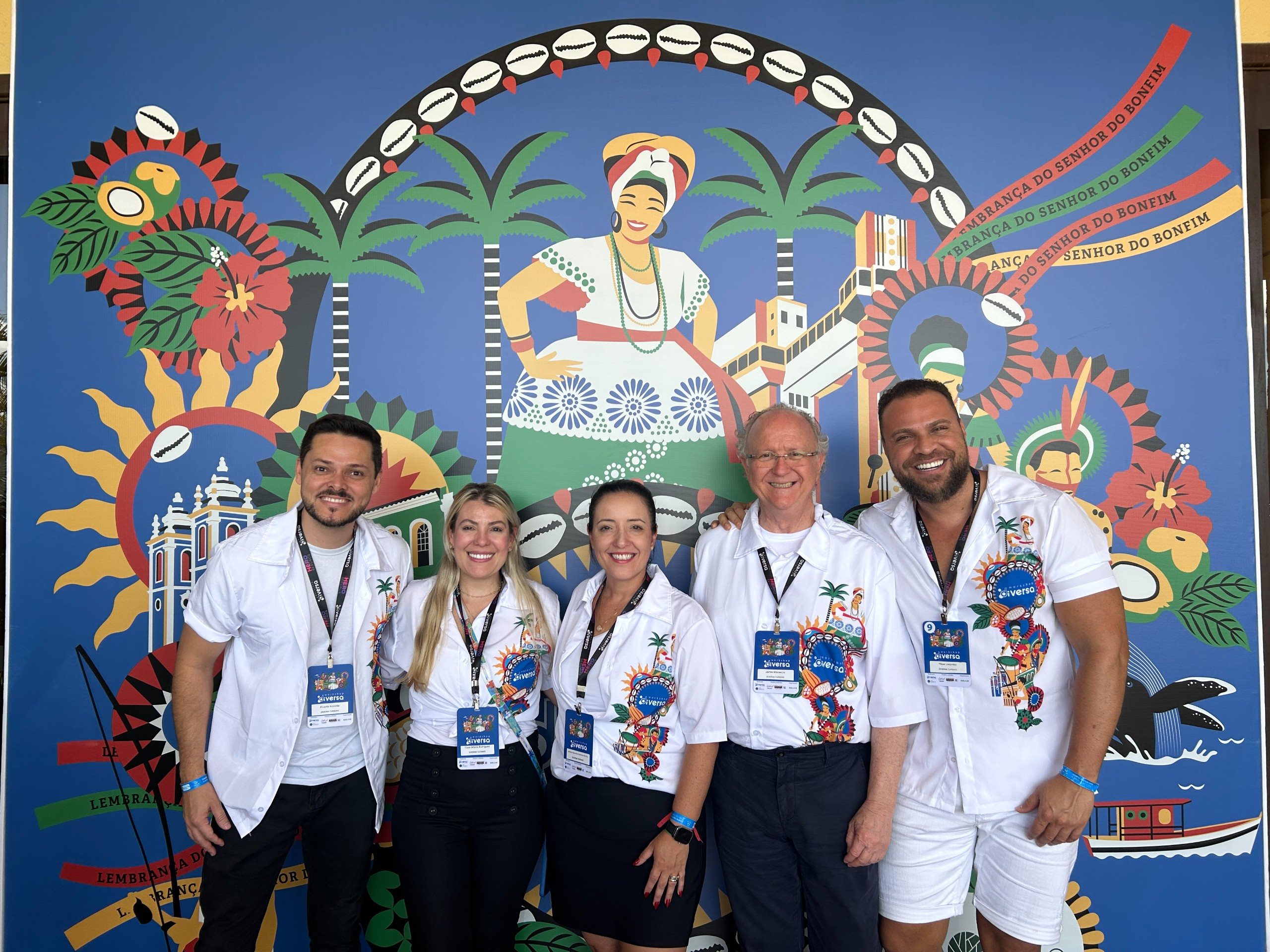 Time Comercial da Diversa: Ricardo Andrade, Thais Orfano, Adriana Fredericce, James Giacomini e Filipe Lorandes