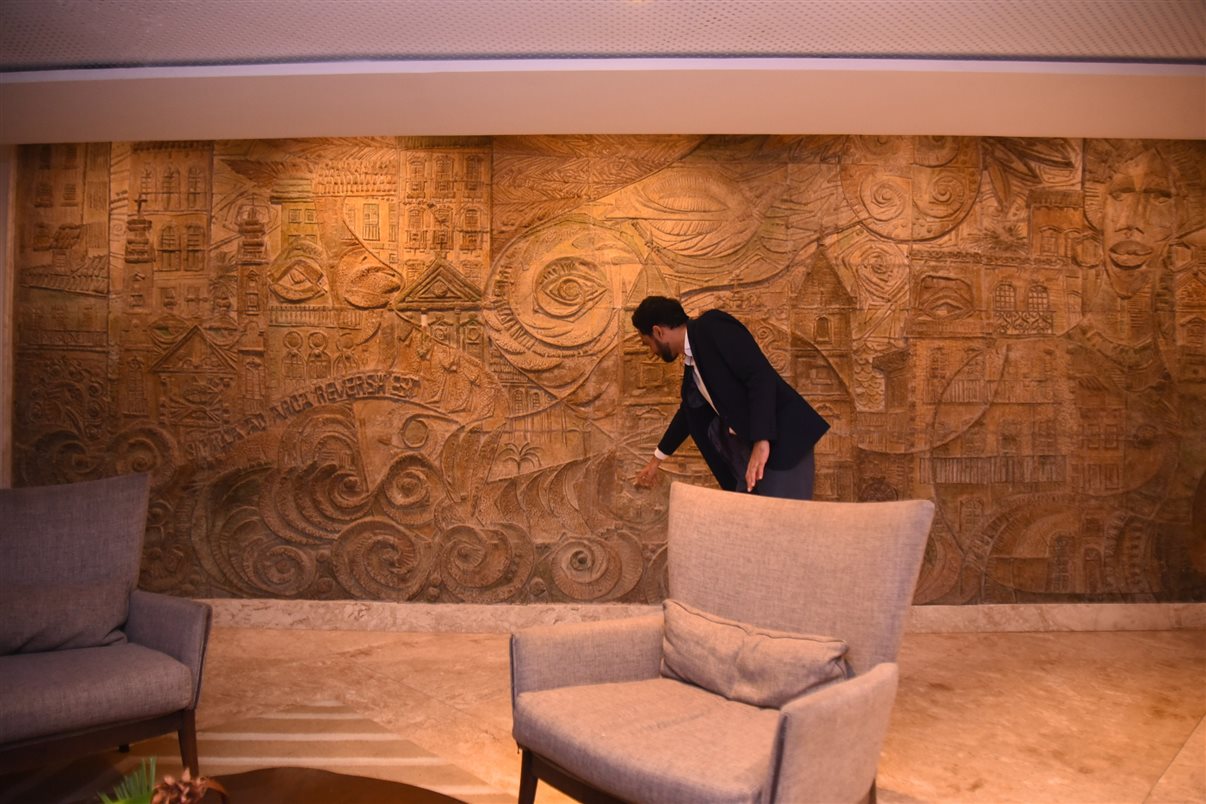 Em diversas áreas e salas do hotel há fotografias contando a história da Bahia e do próprio empreendimento