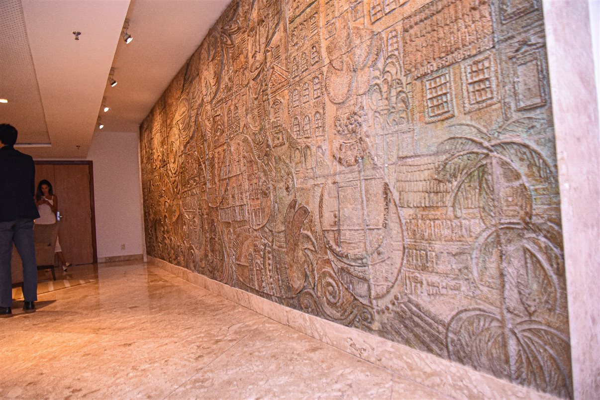 Em diversas áreas e salas do hotel há fotografias contando a história da Bahia e do próprio empreendimento