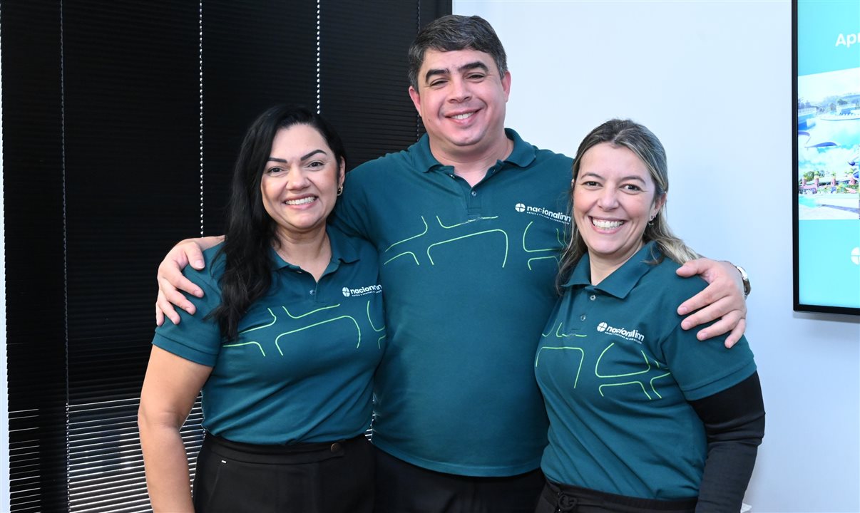 Aline Casalli, Flavio Costa e Soraya Pellini, do Nacional Inn