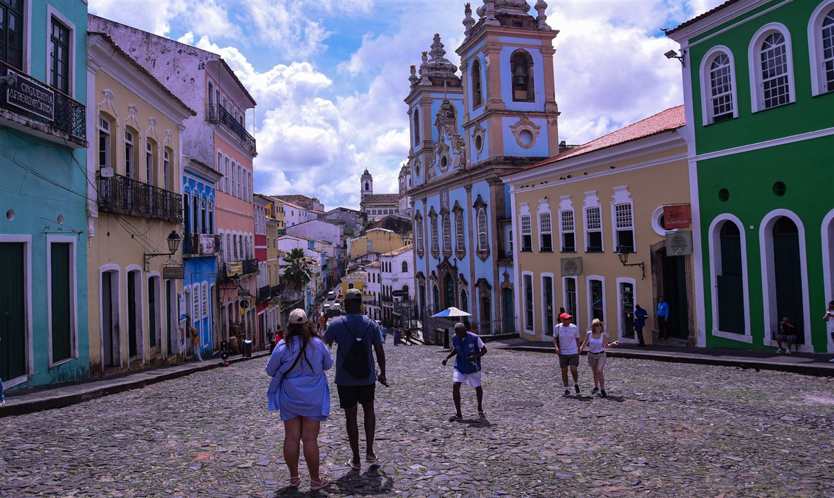 O largo do Pelourinho foi um dos últimos locais visitados no tour por Salvador com convidados do Grupo Wish