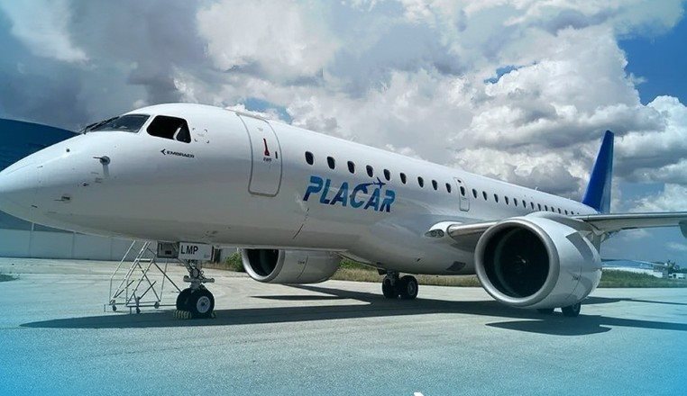 Jato Embraer da Placar Linhas Aéreas