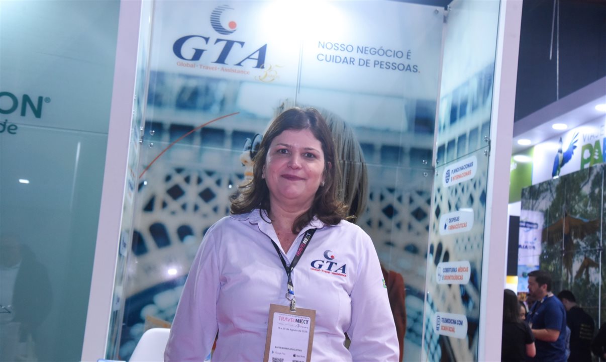 Marisa Zamboni, supervisora de vendas da GTA em São Paulo, participa da Travel Next, em Belo Horizonte