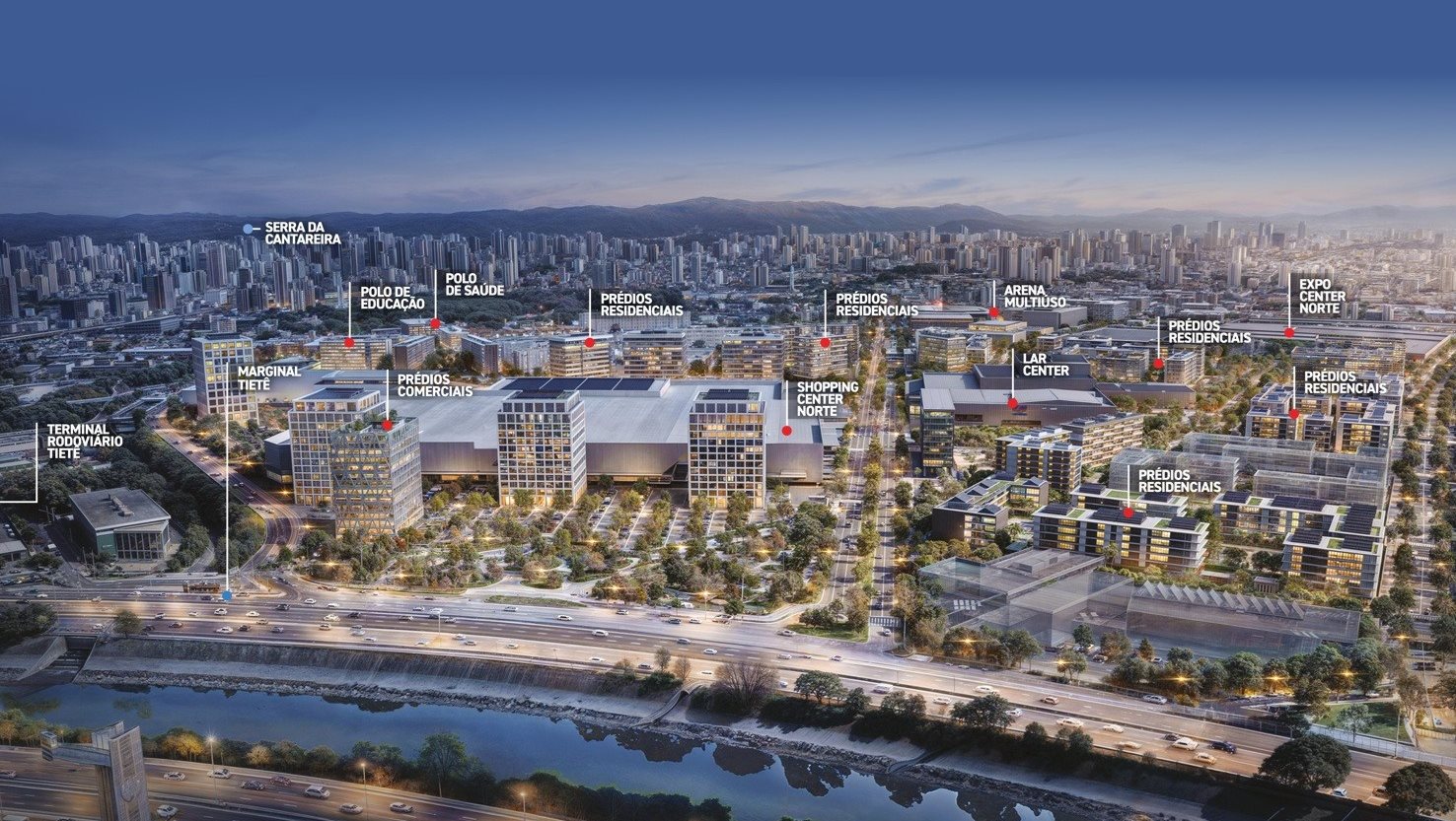 Projeção de como será a Cidade Center Norte