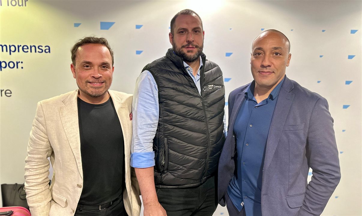 Wagner André, Daniel Camillo e Denis Tassitano, da SAP Concur