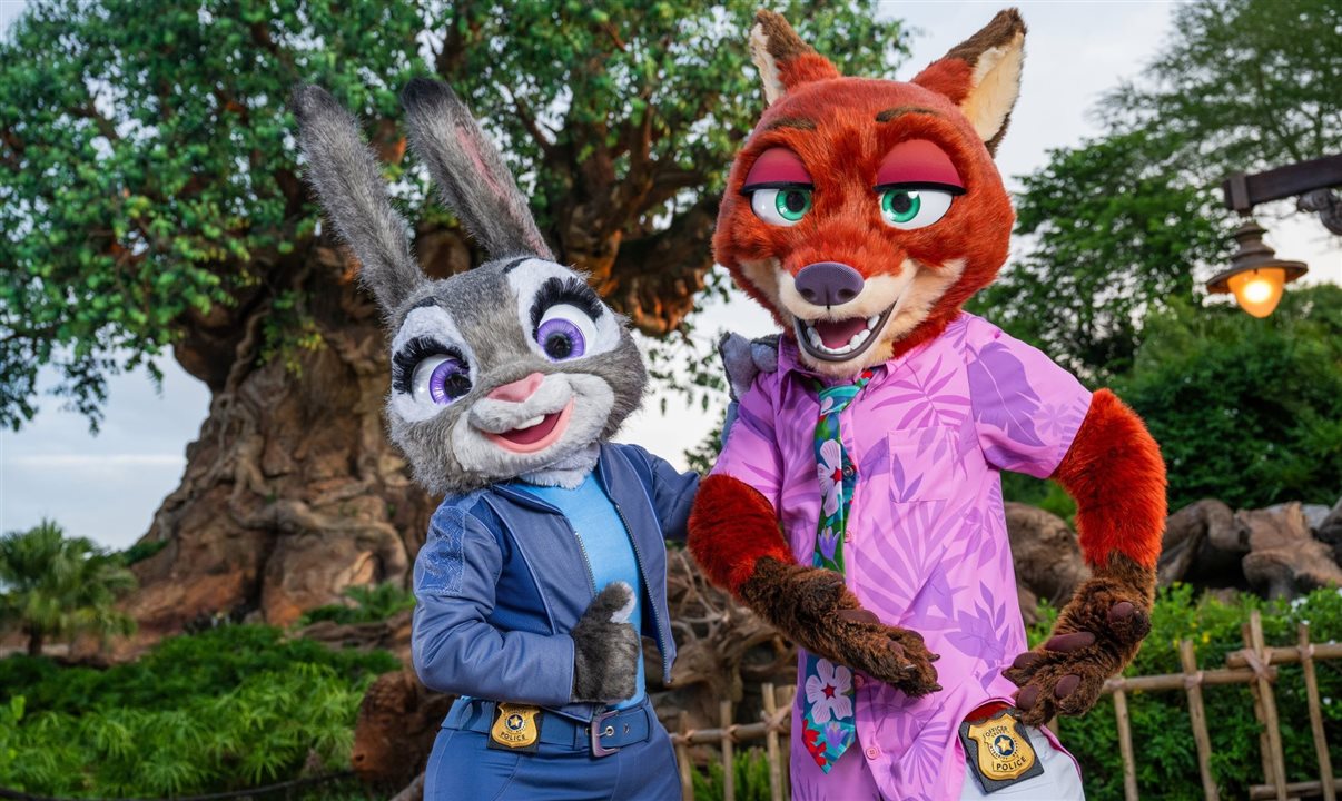 Personagens de Zootopia aguardam os visitantes no Disney's Animal Kingdom