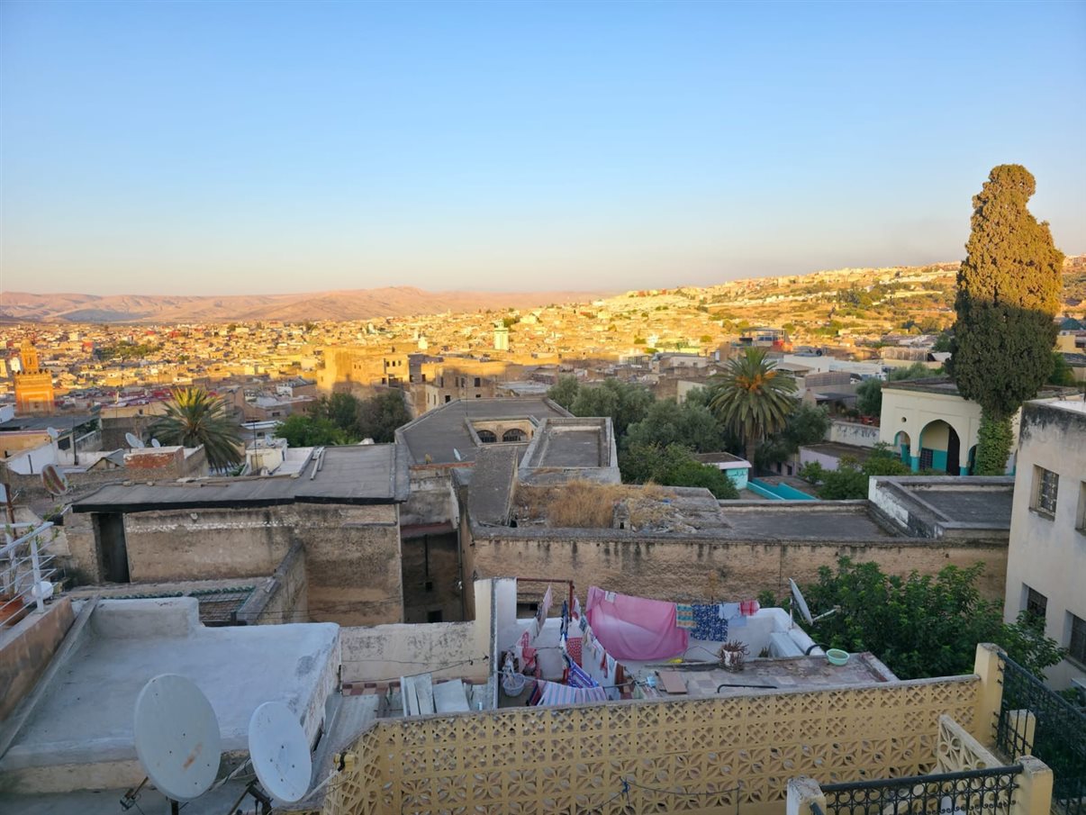 Belo pátio do Riad Fès