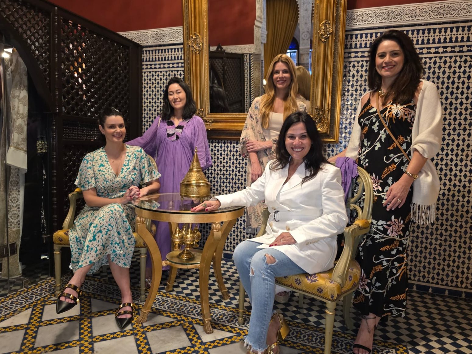 Adriana Cabello (A.Travel), Mayra Iguchi (HIP Hotels), Andrea Cabello (A.Travel), Karina Nemer (KN Viagens), e Raquel Mallorquin (Arosa Travel)