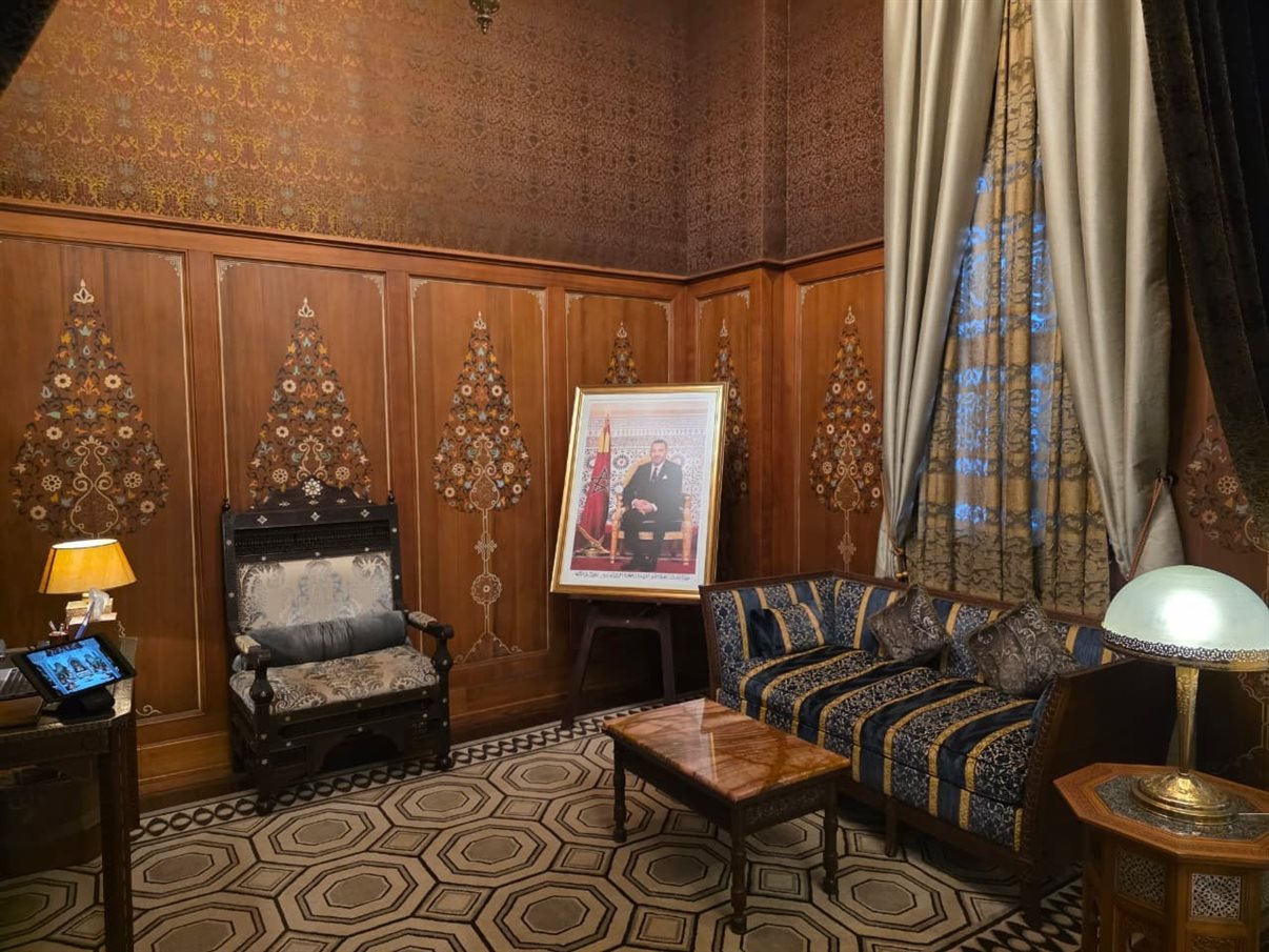 Belo pátio do spa do Royal Mansour Marrakech