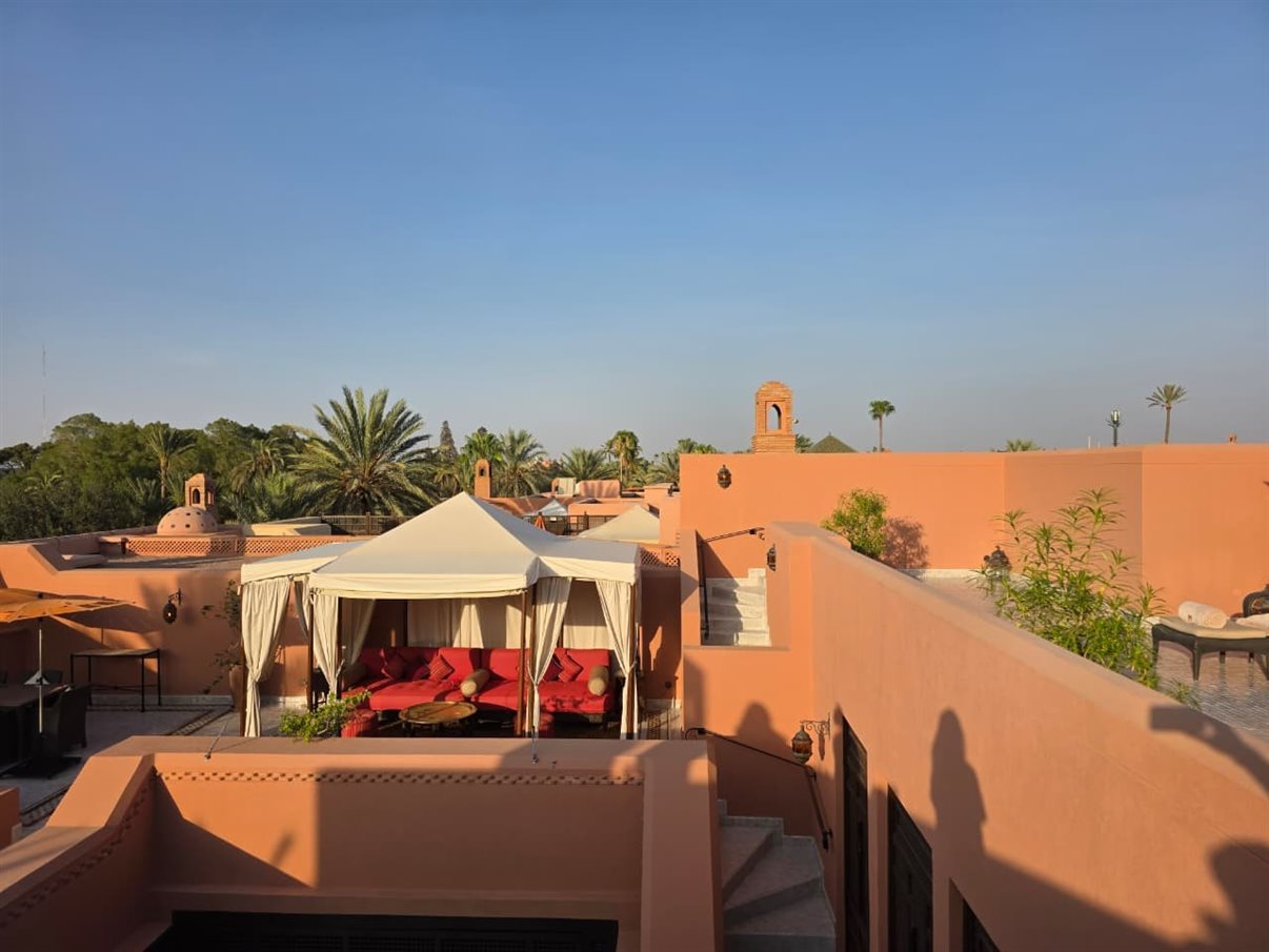 Belo pátio do spa do Royal Mansour Marrakech