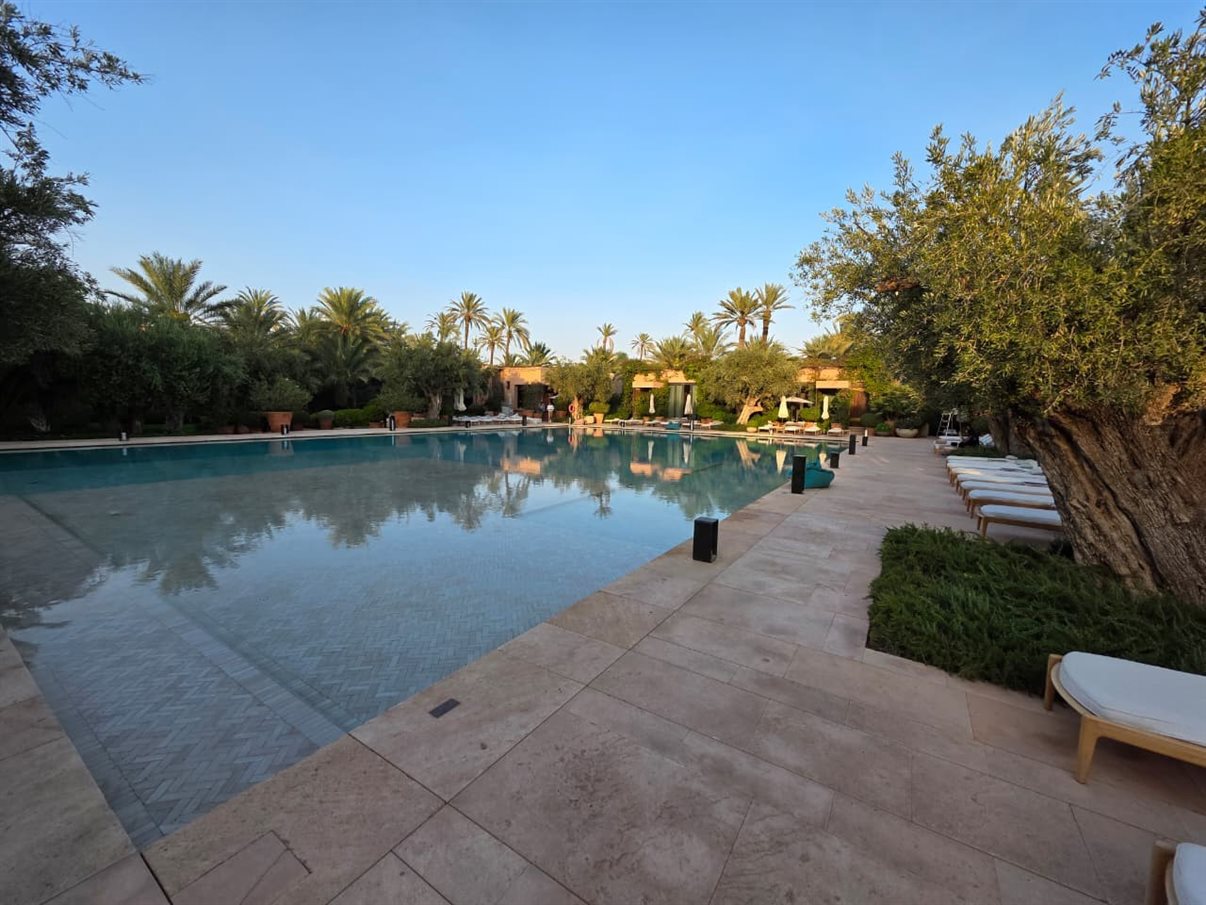 Belo pátio do spa do Royal Mansour Marrakech